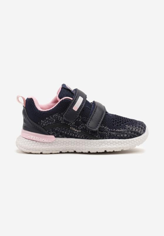 Granatowe Buty Sportowe Sneakersy Clibee z Napisem Nairio 1