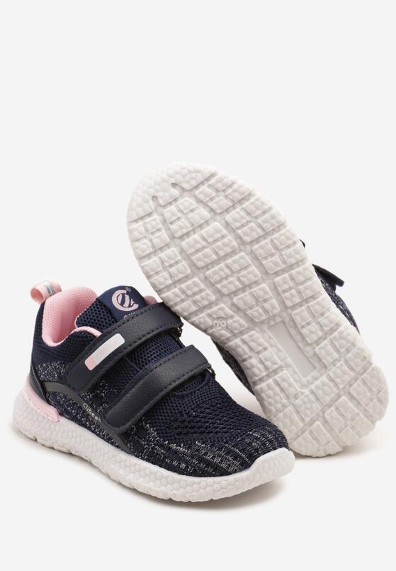 Granatowe Buty Sportowe Sneakersy Clibee z Napisem Nairio 3