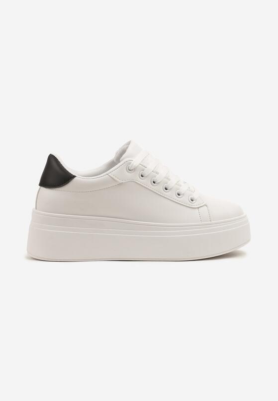 Biało-Czarne Klasyczne Sneakersy na Grubej Podeszwie Tosirra 4