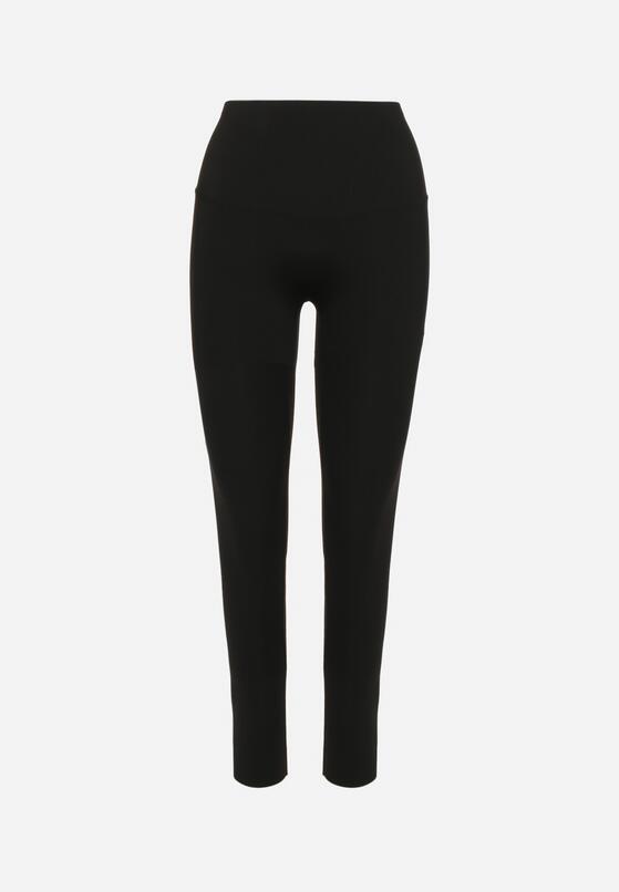 Czarne Klasyczne Legginsy z Wysokim Stanem Melio 6