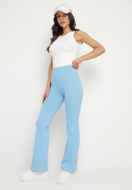 Niebieskie Legginsy Typu Dzwony z Wysokim Stanem Orralise 4
