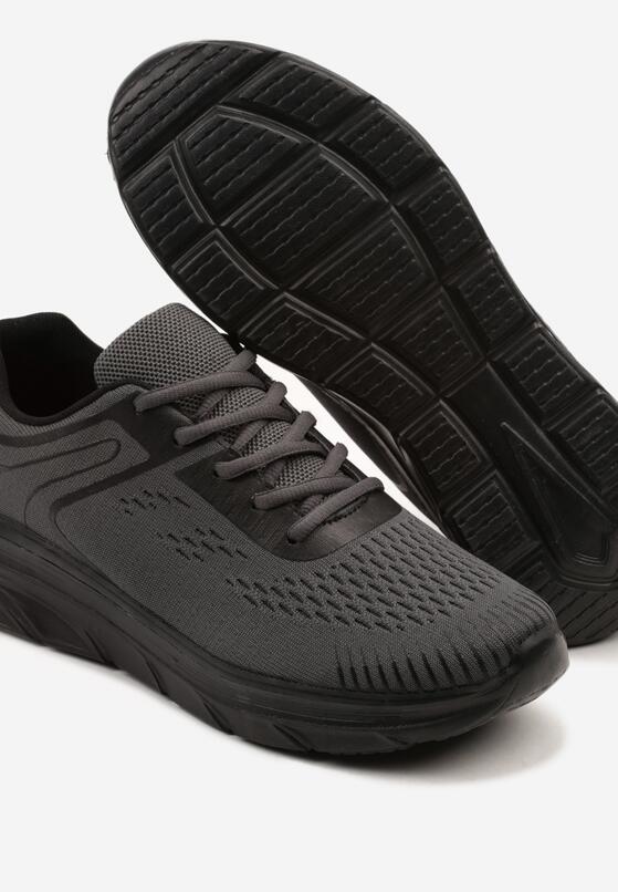 Ciemnoszare Buty Sportowe Sneakersy z Ozdobnym Tłoczeniem Wiline 3