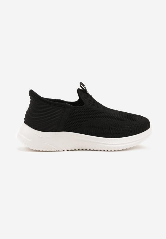 Czarne Buty Sportowe Sneakersy z Miękką Cholewką pod Kostkę Weamara 4