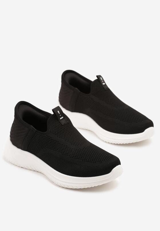 Czarne Buty Sportowe Sneakersy z Miękką Cholewką pod Kostkę Weamara 5