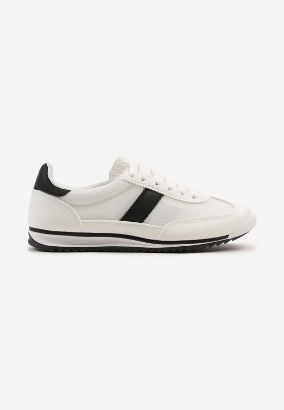 Białe Sneakersy z Ozdobnym Paskiem Cleota 4