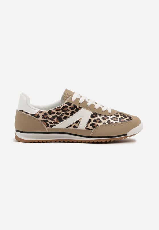 Panterkowe Sneakersy z Geometrycznym Wzorem Clesanna 4