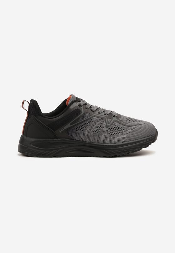 Szare Buty Sportowe Sneakersy z Geometrycznym Wzorem Odirina 1