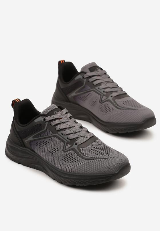 Szare Buty Sportowe Sneakersy z Geometrycznym Wzorem Odirina 2