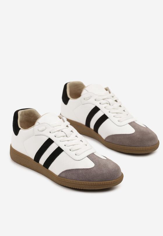 Białe Sneakersy ze Skóry Naturalnej w Stylu Tenisówek Floriauri 5