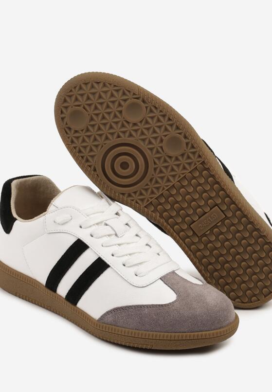 Białe Sneakersy ze Skóry Naturalnej w Stylu Tenisówek Floriauri 6