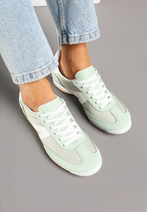 Zielone Sneakersy Ozdobione Geometrycznym Wzorem Teroti 3