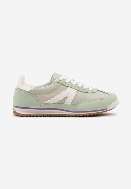 Zielone Sneakersy Ozdobione Geometrycznym Wzorem Teroti 4