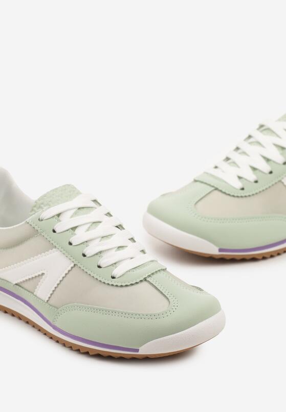 Zielone Sneakersy Ozdobione Geometrycznym Wzorem Teroti 6
