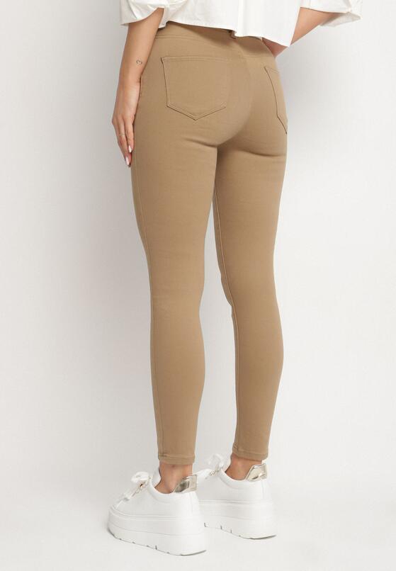 Ciemnobeżowe Spodnie Skinny Kyllienne 3