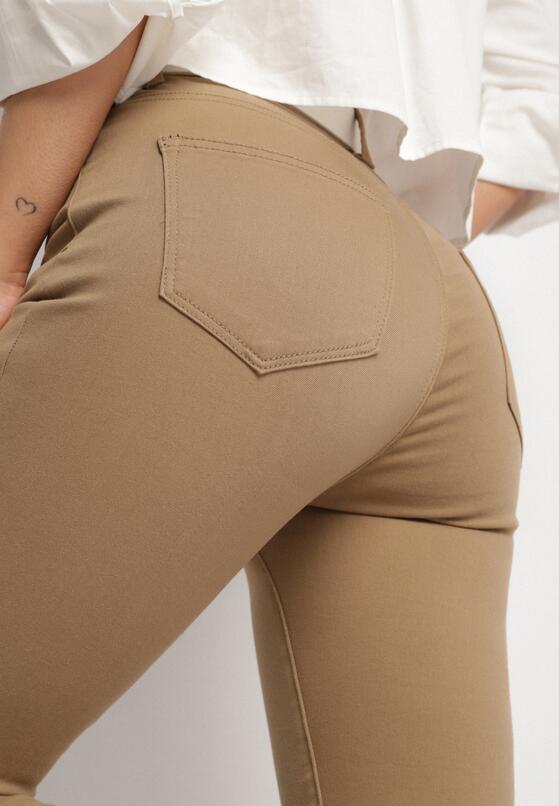 Ciemnobeżowe Spodnie Skinny Kyllienne 5