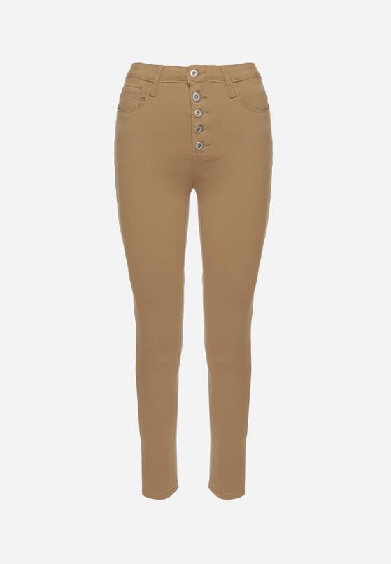 Ciemnobeżowe Spodnie Skinny Kyllienne 6