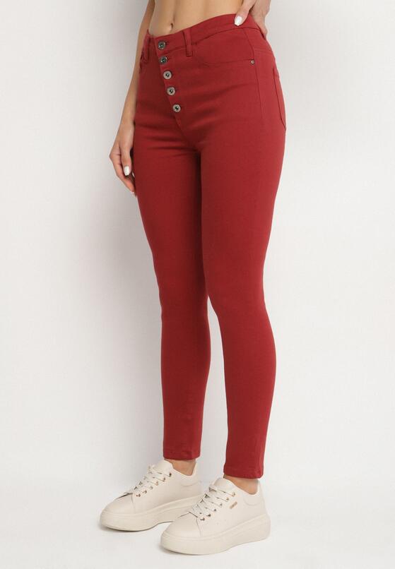 Bordowe Spodnie Skinny Kyllienne 1