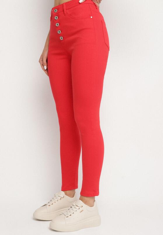Czerwone Spodnie Skinny Kyllienne 1