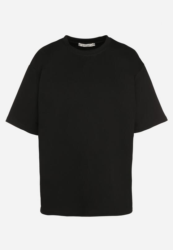 Czarny T-shirt z Bawełną w Klasycznym Stylu Meravia 6