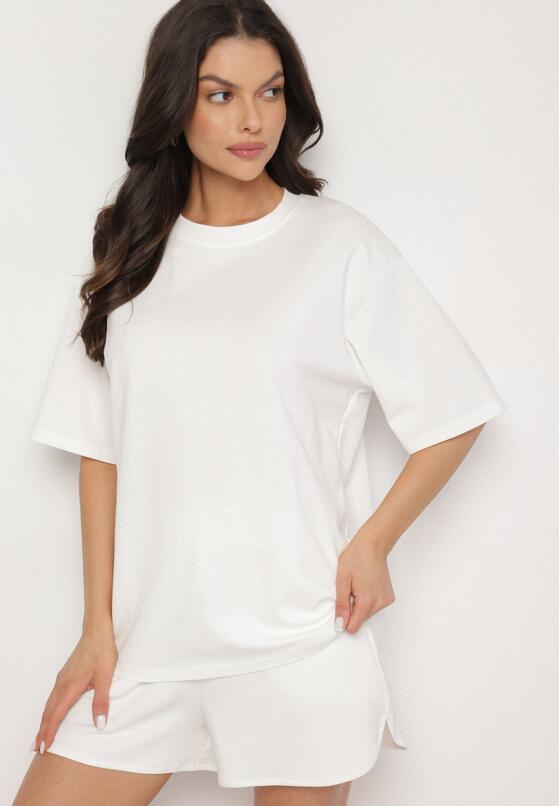 Biały Bawełniany Klasyczny T-shirt Merovira 4