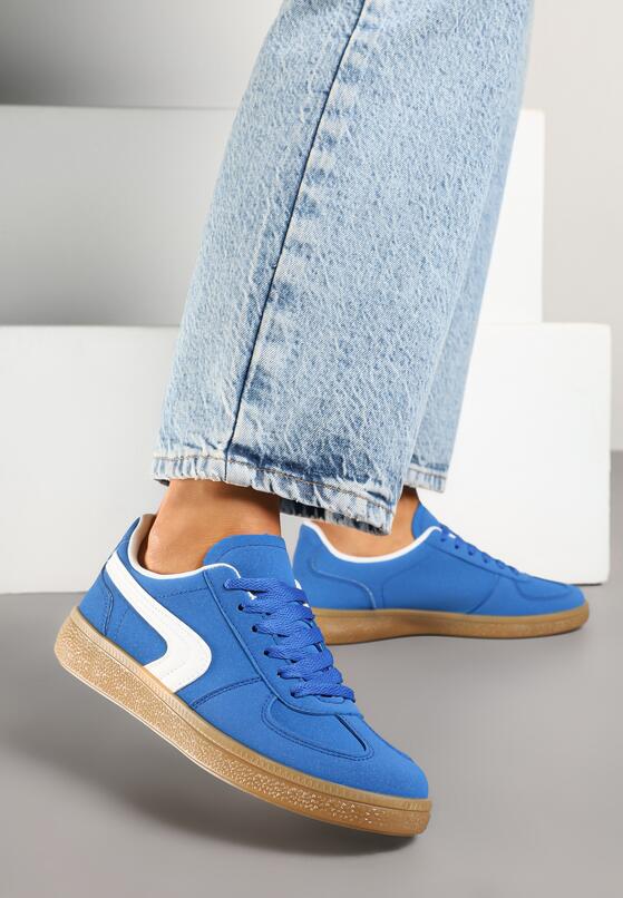 Ciemnoniebieskie Sneakersy w Stylu Klasycznych Tenisówek Ahleria 2