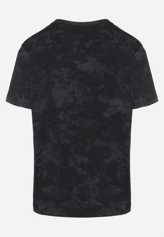 Czarny T-shirt Bawełniany w Print w Motylki Tenorea 7