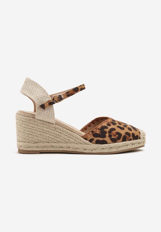 Panterkowe Sandały Espadryle na Koturnie w Stylu Boho Merilwena 4