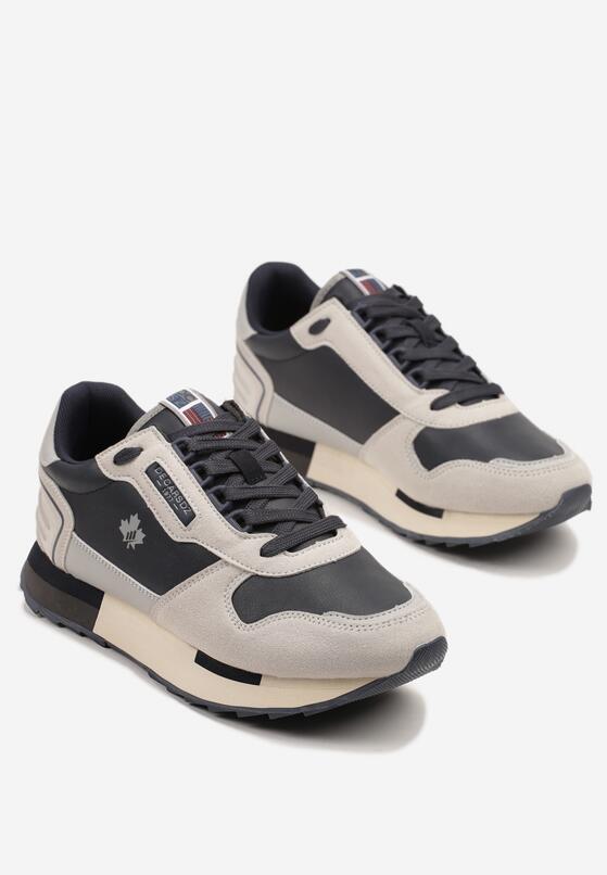 Granatowe Buty Sportowe Sneakersy z Ozdobnymi Wstawkami Vevilira 2