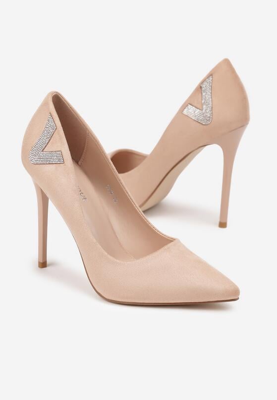 Pantofi stiletto Bej 5