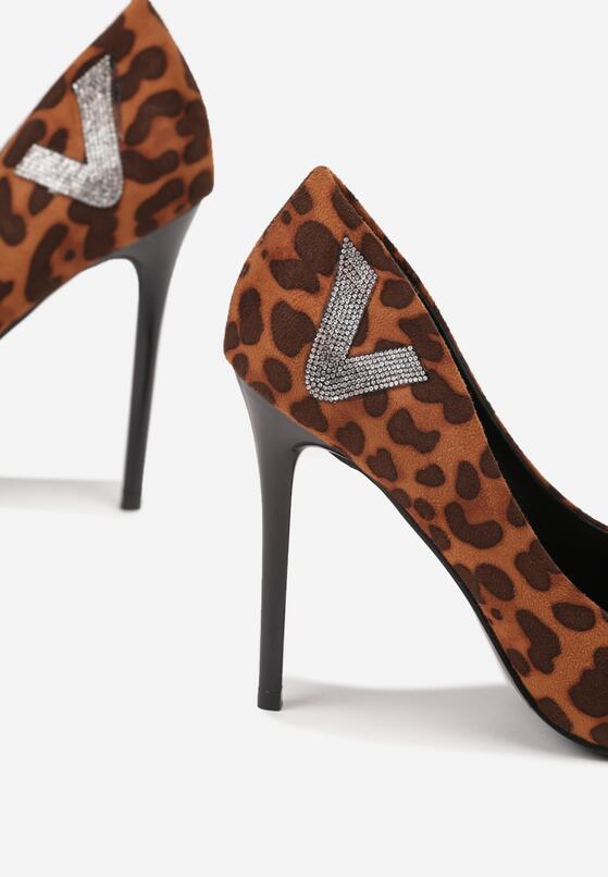 Pantofi stiletto Imprimeu leopard 6