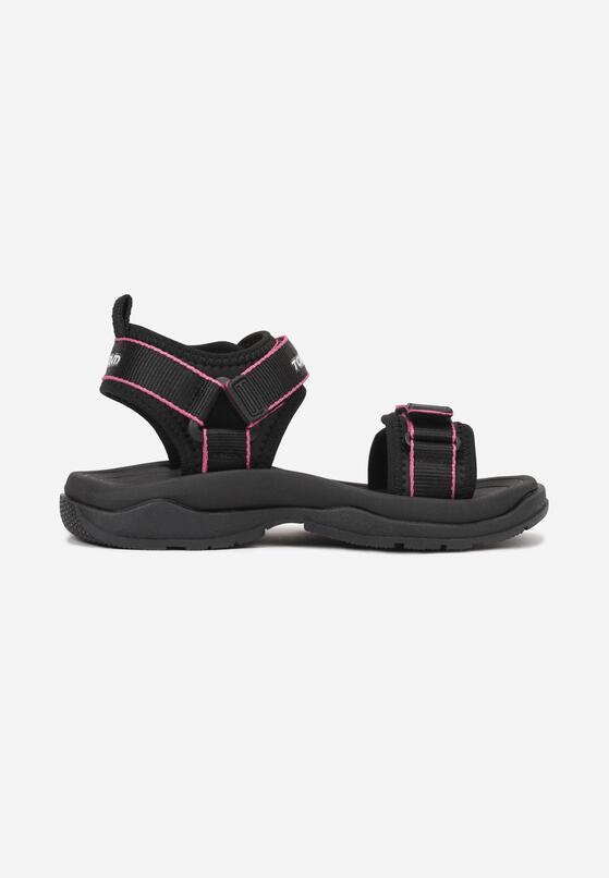 Sandale Negru cu fucsia 1