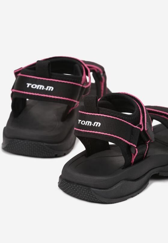 Sandale Negru cu fucsia 3