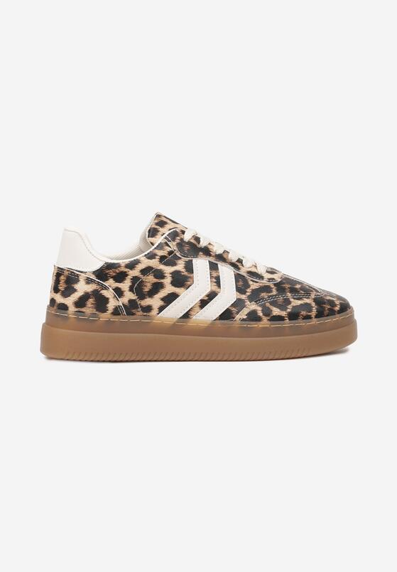 Panterkowe Sneakersy z Geometrycznym Wzorem Sadeane 4