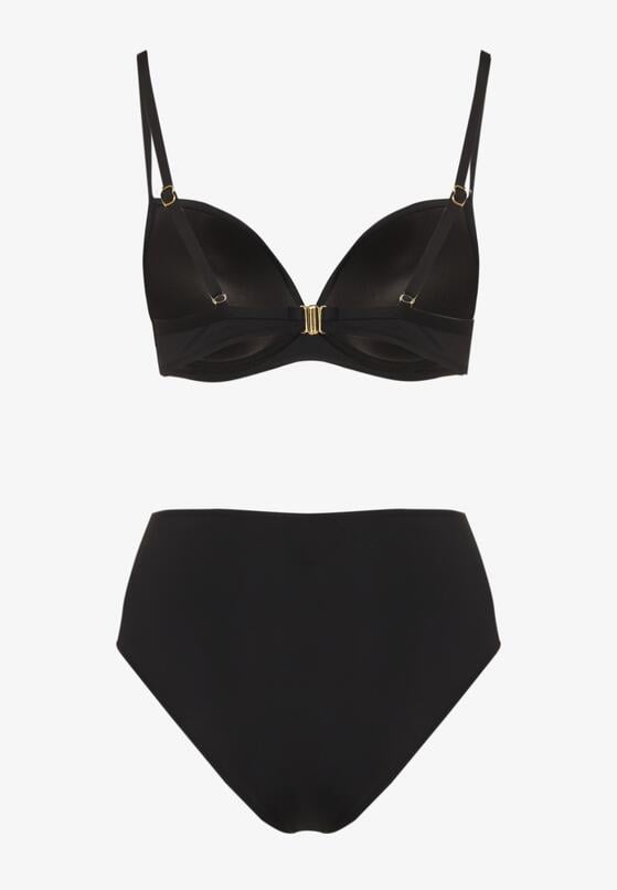 Czarne Klasyczne Bikini Majtki Typu Figi i Biustonosz Natinela 6