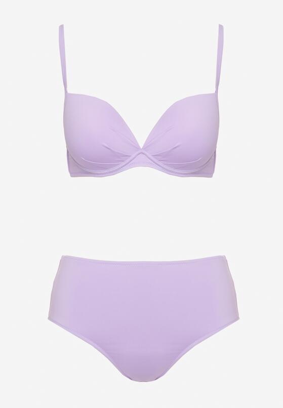 Jasnofioletowe Klasyczne Bikini Majtki Typu Figi i Biustonosz Natinela 5
