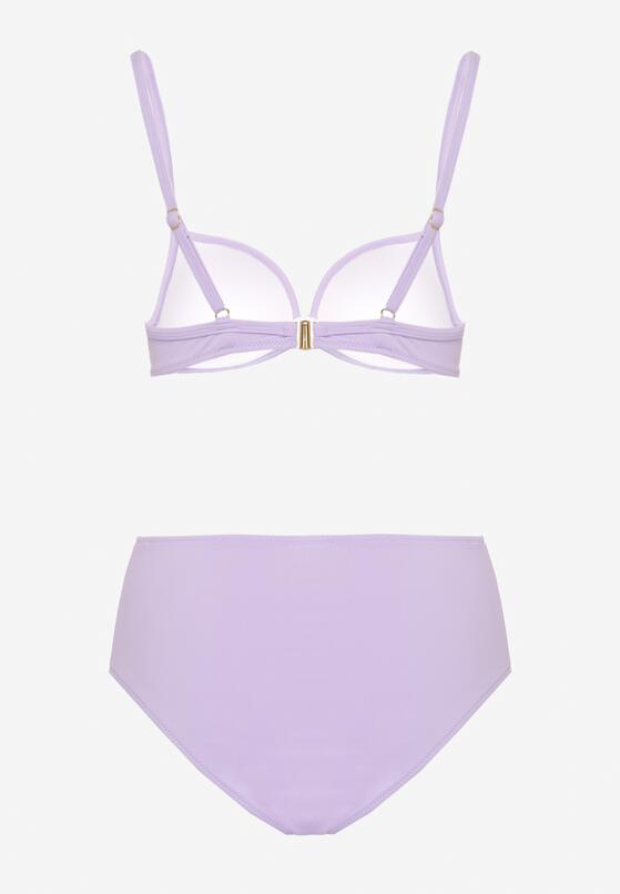 Jasnofioletowe Klasyczne Bikini Majtki Typu Figi i Biustonosz Natinela 6