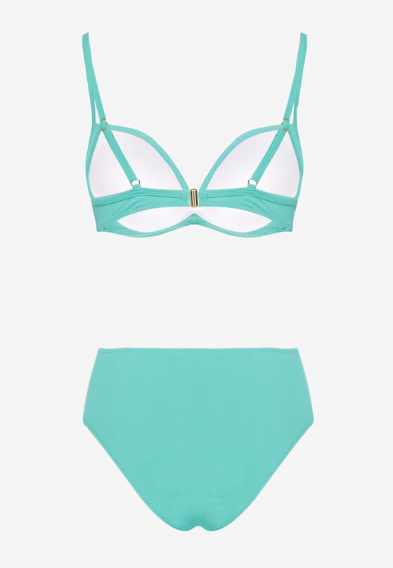 Zielone Klasyczne Bikini Majtki Typu Figi i Biustonosz Natinela 6