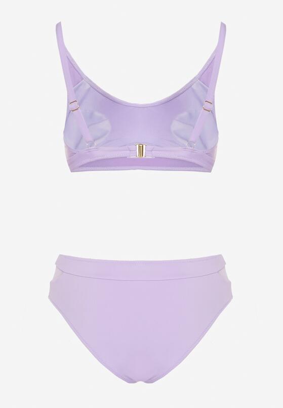 Fioletowe Bikini Majtki Figi i Biustonosz z Siateczkową Wstawką Natenira 6