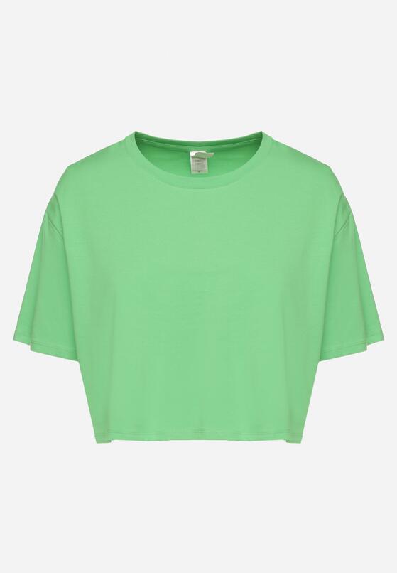 Jasnozielony Krótki T-shirt Oversize Lilu 6