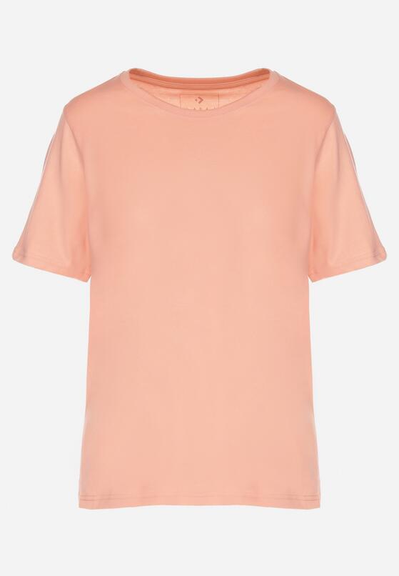 Pomarańczowy Bawełniany Klasyczny T-shirt Fevarene 6