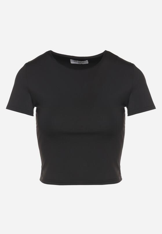 Czarny T-shirt Krótki z Wiskozą Eframera 6