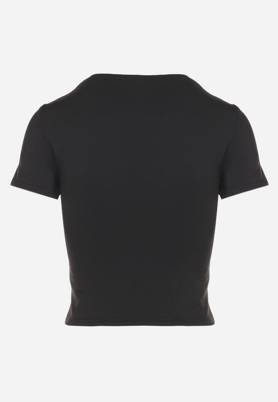 Czarny T-shirt Krótki z Wiskozą Eframera 7