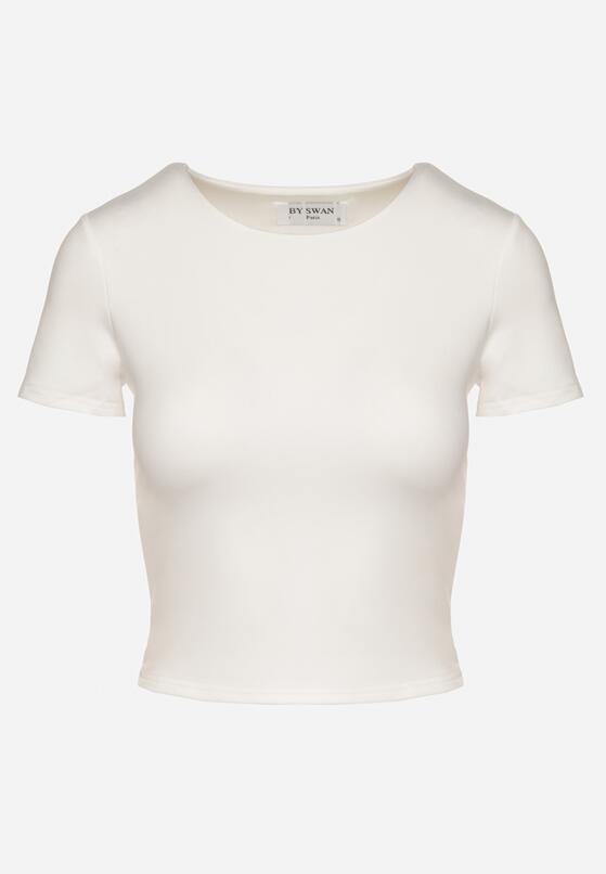 Biały T-shirt Krótki z Wiskozą Eframera 6