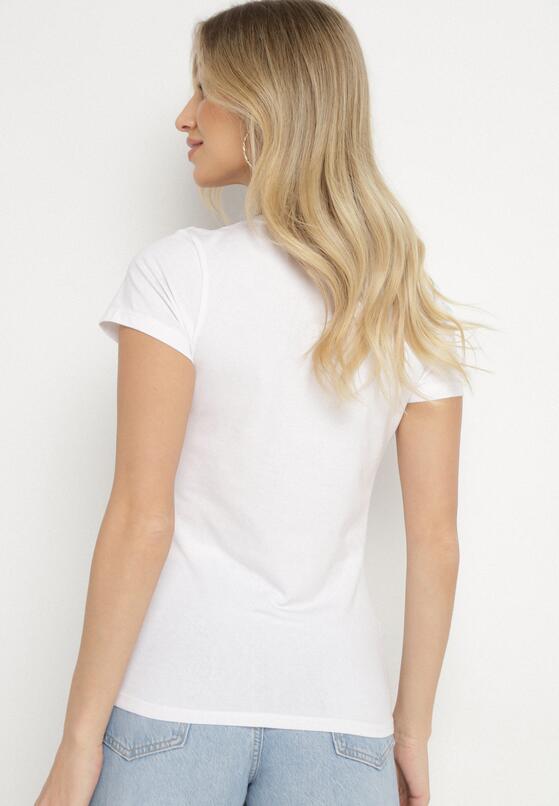 T-shirt Alb cu roz 3