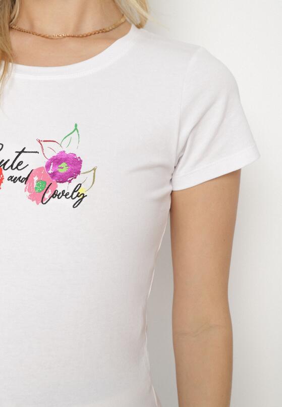 T-shirt Alb cu roz 5