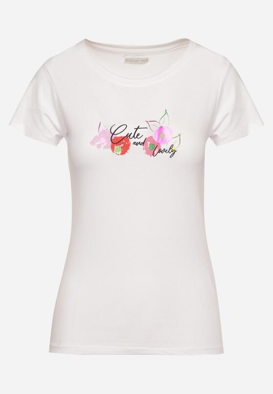 T-shirt Alb cu roz 6