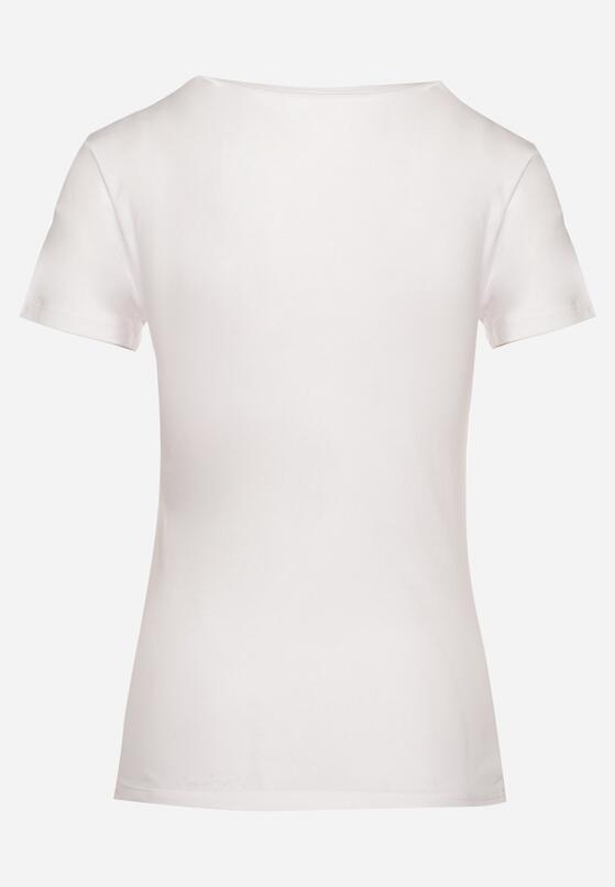 T-shirt Alb cu roz 7