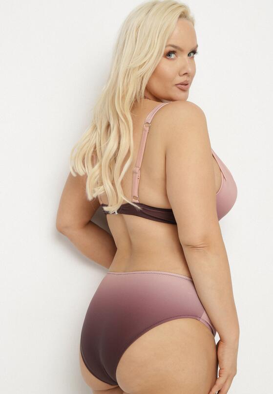 Costum de baie bikini Roz închis 3