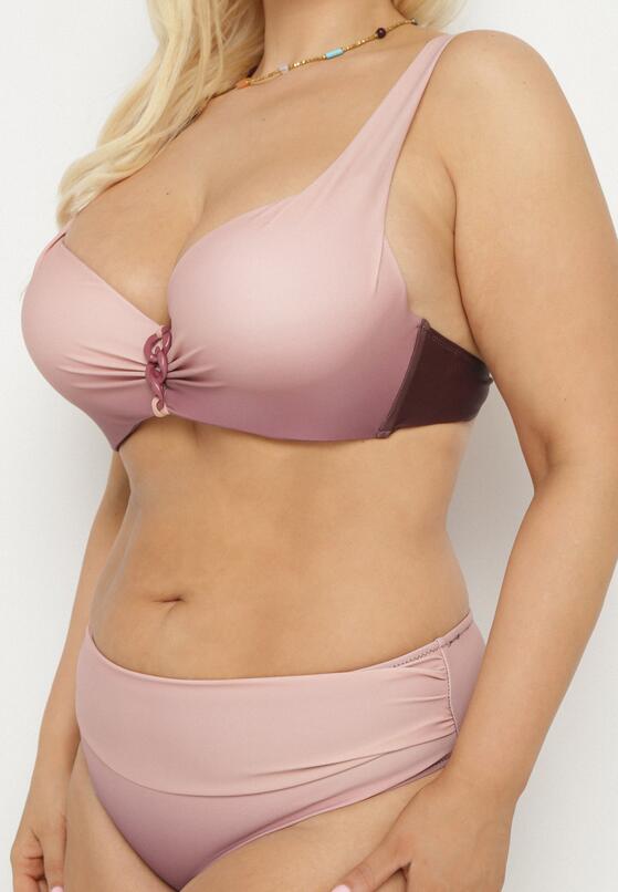 Costum de baie bikini Roz închis 4