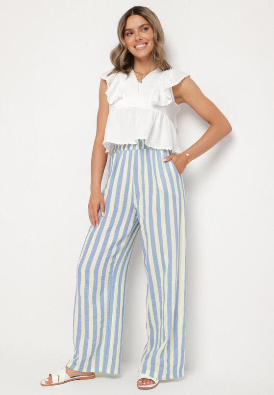 Pantaloni Albastru cu galben 4